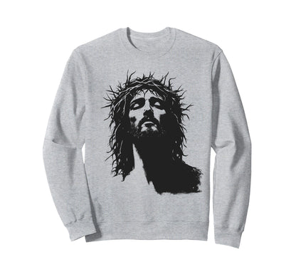 Jesus Grunge Portrait Christian Sweatshirt - Streetwear Style Men Women - T-Shirt, Sweatshirt, Hoodie