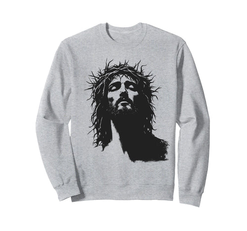 Jesus Grunge Portrait Christian Sweatshirt - Streetwear Style Men Women - T-Shirt, Sweatshirt, Hoodie