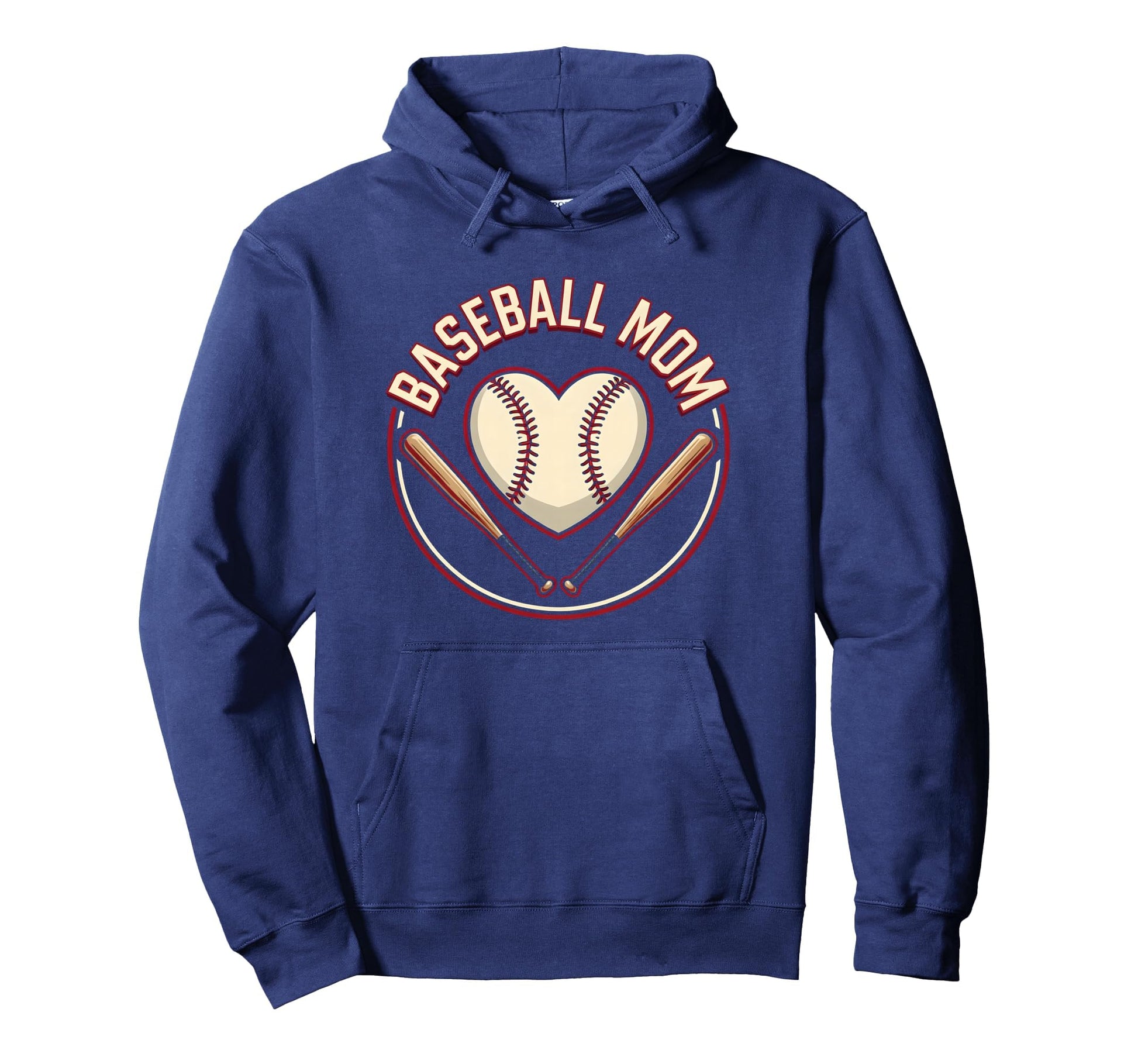 Baseball Mom Heart Proud Sports Parent Hoodie - Trendy Graphic Unisex - T-Shirt, Sweatshirt, Hoodie