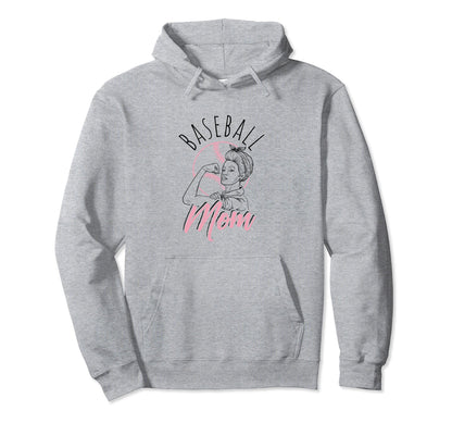 Baseball Mom Sport Athlete Family Hoodie - Minimalist Print Men Women - T-Shirt, Sweatshirt, Hoodie