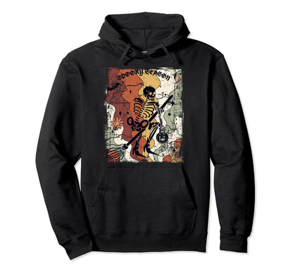 Boho Spooky Season Skeleton Hoodie - Fun Novelty Design Men Women - T-Shirt, Sweatshirt, Hoodie