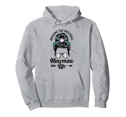 Living Baseball Mawmaw Life Mawmaw Hoodie - Minimalist Print for Adults - T-Shirt, Sweatshirt, Hoodie
