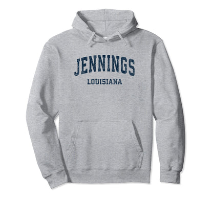 Jennings Louisiana La Varsity Sports Hoodie - Fun Novelty Design Men Women - T-Shirt, Sweatshirt, Hoodie