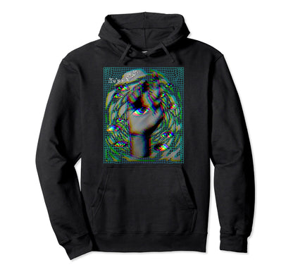 Lifes Glitch Weirdcore Surreal Eyeball Hoodie - Minimalist Print Men Women - T-Shirt, Sweatshirt, Hoodie