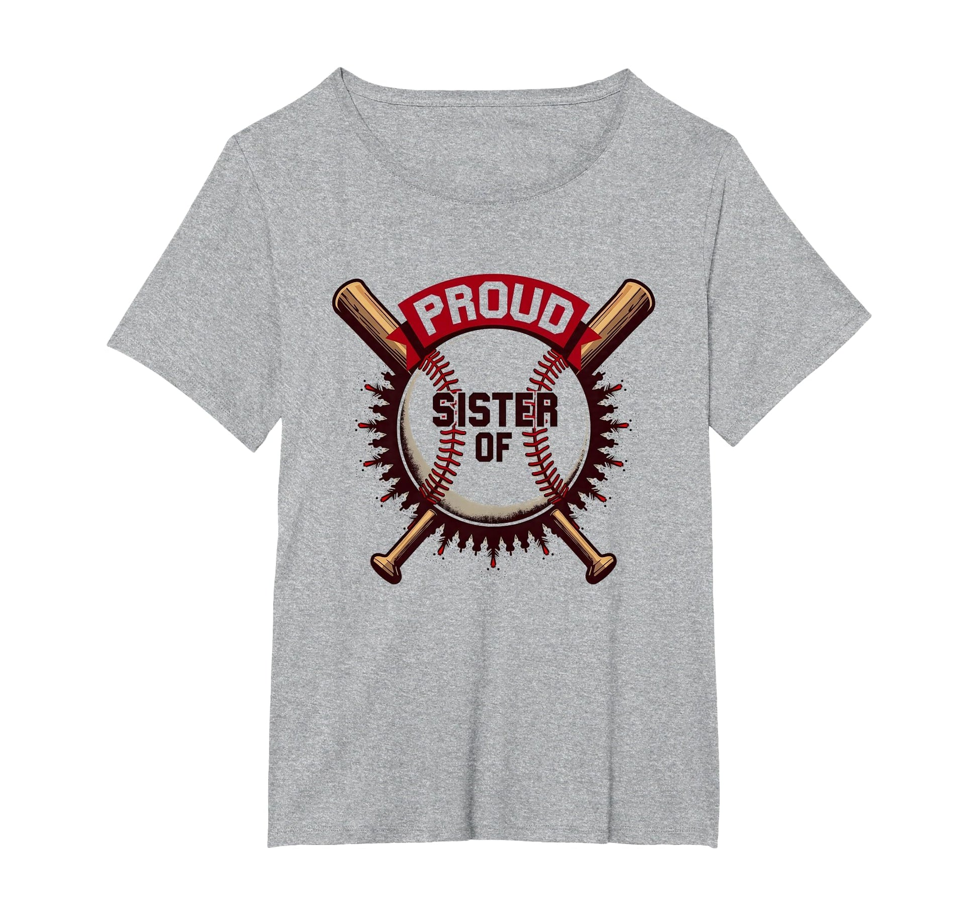 Proud Baseball Sister Supporter T-Shirt - Minimalist Print Men Women - T-Shirt, Sweatshirt, Hoodie