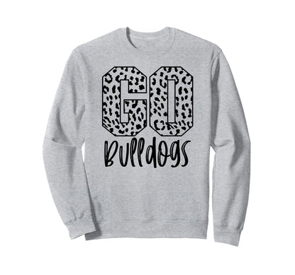 Bulldogs Team Mascot School Spirit Sweatshirt - Unique Graphic Men Women - T-Shirt, Sweatshirt, Hoodie