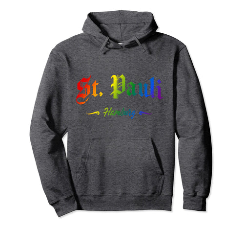 Hamburg St Pauli Lgbtqai Rainbow Hoodie - Aesthetic Graphic Unisex - T-Shirt, Sweatshirt, Hoodie