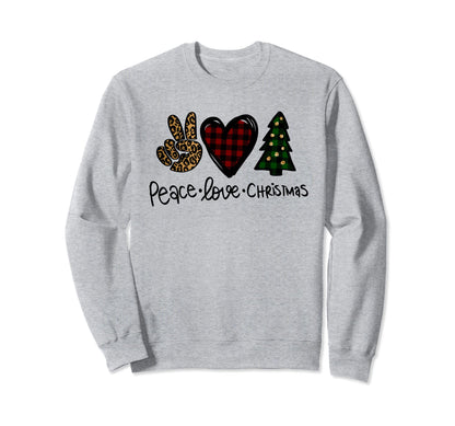 Family Matching Pajamas Peace Love Sweatshirt - Custom Art Print Unisex - T-Shirt, Sweatshirt, Hoodie