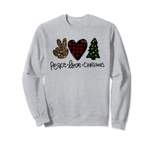 Family Matching Pajamas Peace Love Sweatshirt - Custom Art Print Unisex - T-Shirt, Sweatshirt, Hoodie