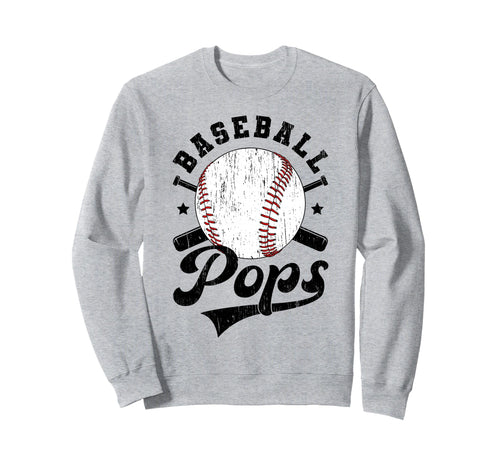 Baseball Pops Grandpa Baseball Sweatshirt - Trendy Graphic for Adults - T-Shirt, Sweatshirt, Hoodie