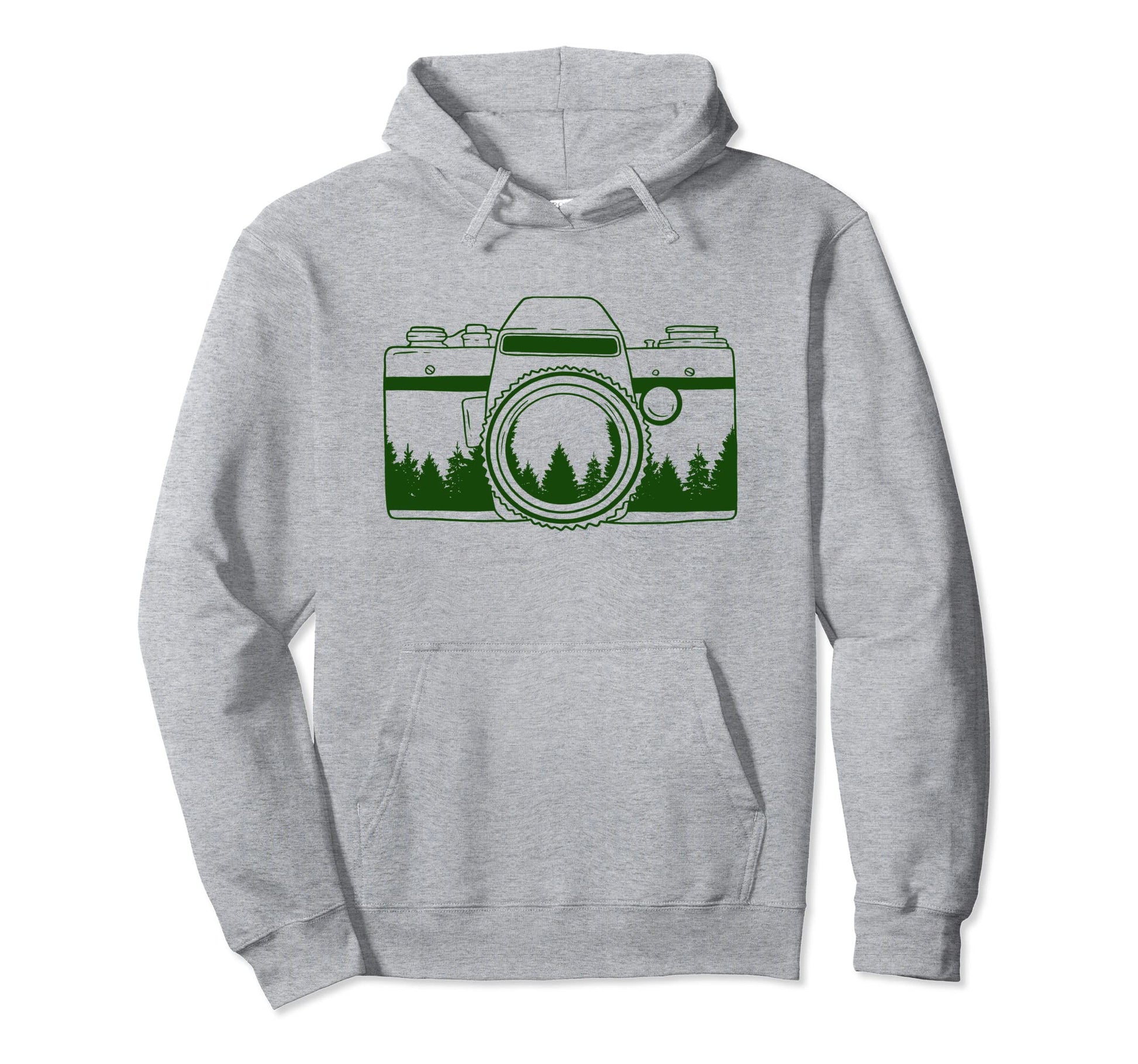 Photographer Camera Trees Nature Hoodie - Aesthetic Graphic for Adults - T-Shirt, Sweatshirt, Hoodie