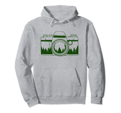 Photographer Camera Trees Nature Hoodie - Aesthetic Graphic for Adults - T-Shirt, Sweatshirt, Hoodie