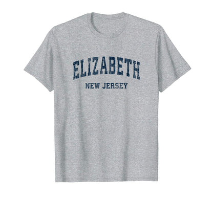 Elizabeth New Jersey Nj Varsity T-Shirt - Minimalist Print for Adults - T-Shirt, Sweatshirt, Hoodie