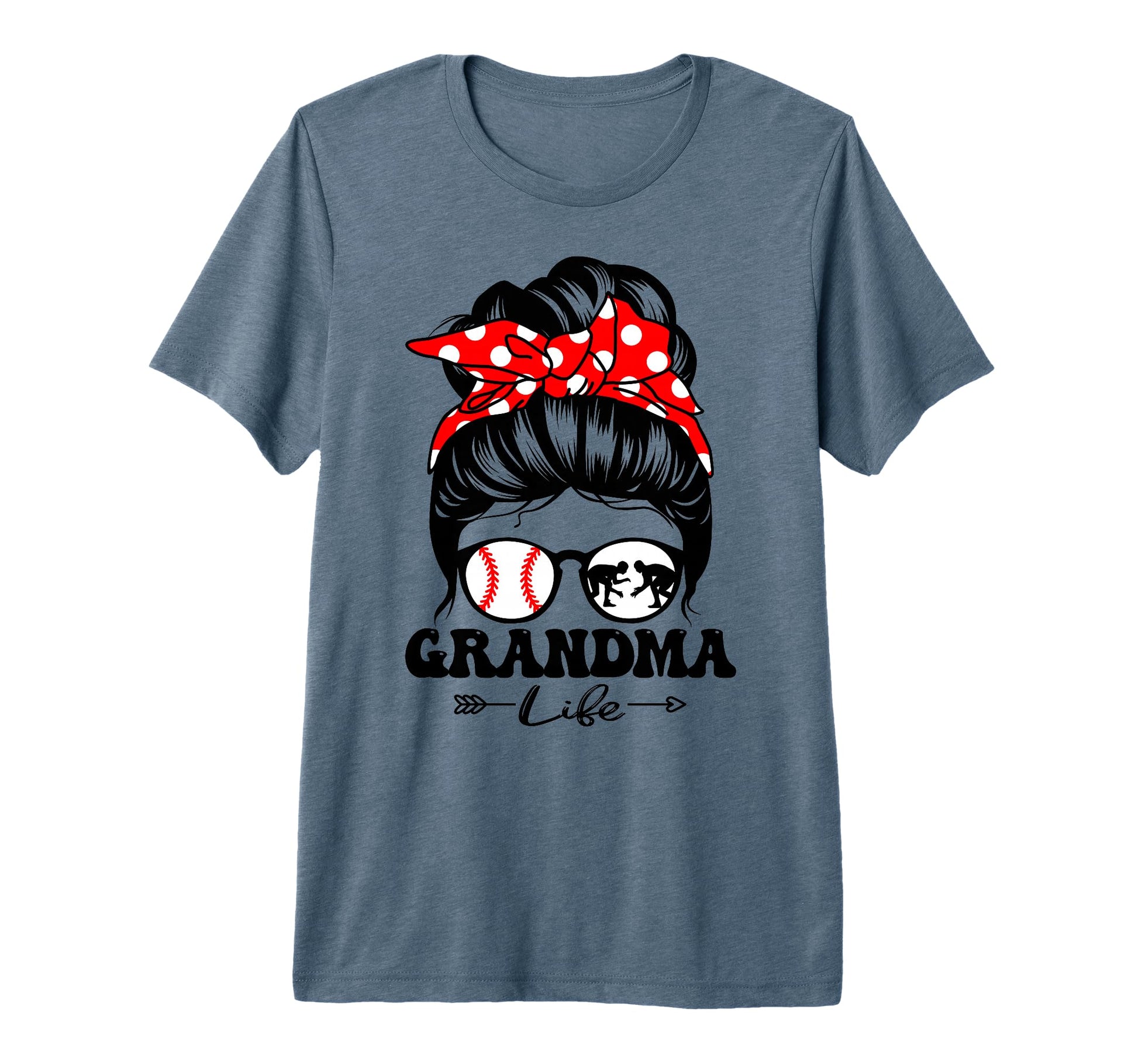Grandma Life Messy Bun Hair Funny T-Shirt - Graphic Print Men Women - T-Shirt, Sweatshirt, Hoodie