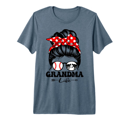 Grandma Life Messy Bun Hair Funny T-Shirt - Graphic Print Men Women - T-Shirt, Sweatshirt, Hoodie