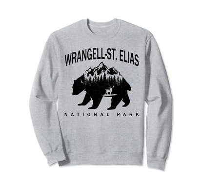 Wrangell St Elias National Park Bear Sweatshirt - Aesthetic Graphic Unisex - T-Shirt, Sweatshirt, Hoodie