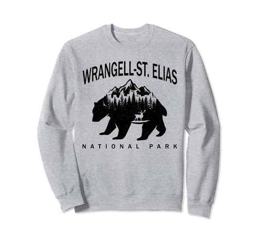 Wrangell St Elias National Park Bear Sweatshirt - Aesthetic Graphic Unisex - T-Shirt, Sweatshirt, Hoodie