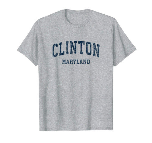 Clinton Maryland Md Varsity Sports Navy T-Shirt - Novelty Apparel Unisex - T-Shirt, Sweatshirt, Hoodie