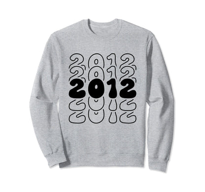 12 Year Old Groovy 12Th Birthday Sweatshirt - Custom Art Print Men Women - T-Shirt, Sweatshirt, Hoodie
