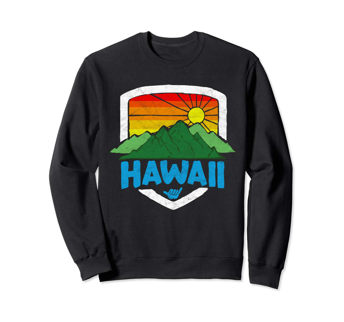 Hawaii Mountain And Rainbow Sky Sweatshirt - Fun Novelty Design for Adults - T-Shirt, Sweatshirt, Hoodie