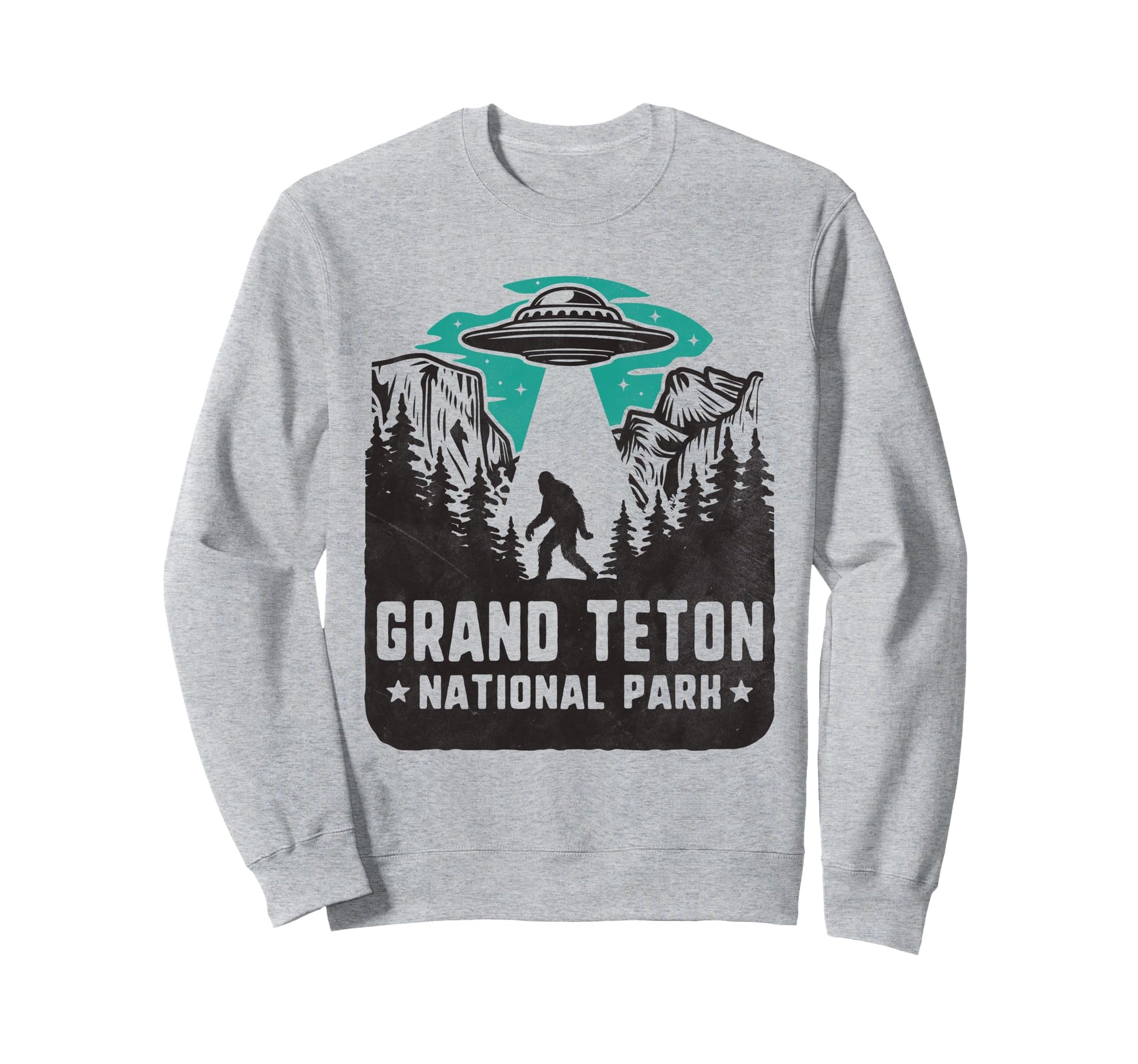 Grand Teton National Park Ufo And Sweatshirt - Graphic Print Men Women - T-Shirt, Sweatshirt, Hoodie