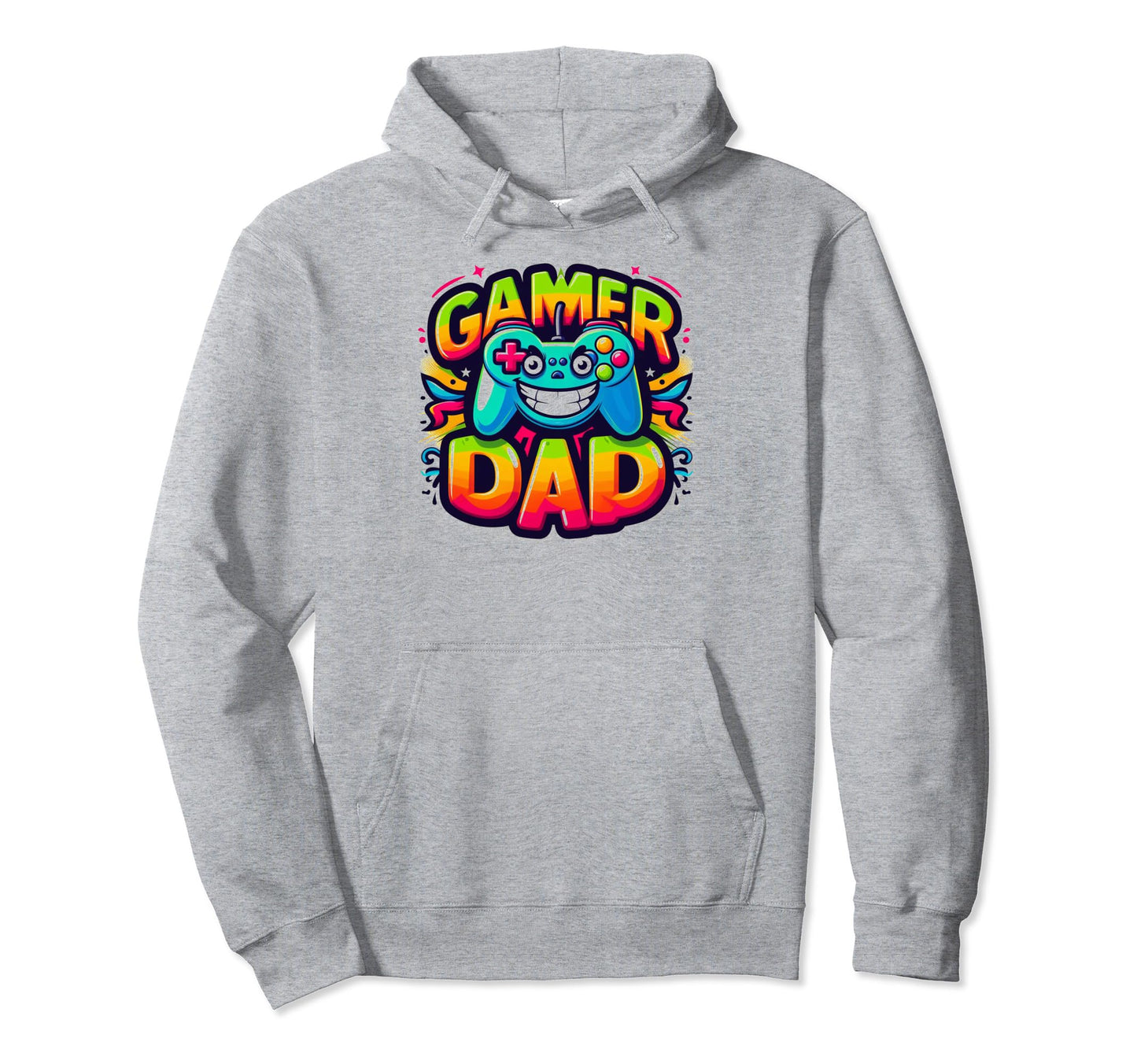 Gamer Dad Game Controller Gaming Video Game Hoodie - Unique Graphic Unisex - T-Shirt, Sweatshirt, Hoodie