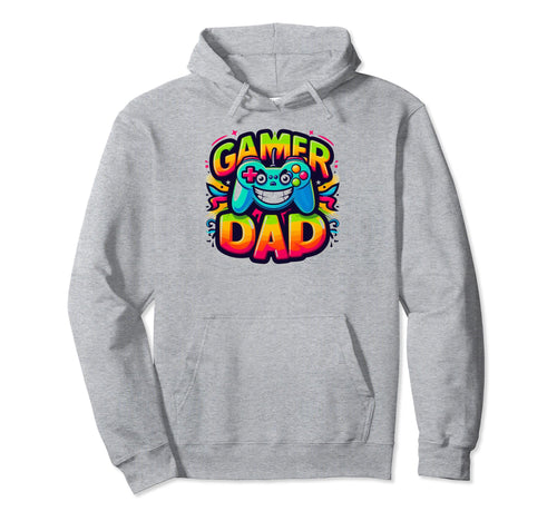 Gamer Dad Game Controller Gaming Video Game Hoodie - Unique Graphic Unisex - T-Shirt, Sweatshirt, Hoodie