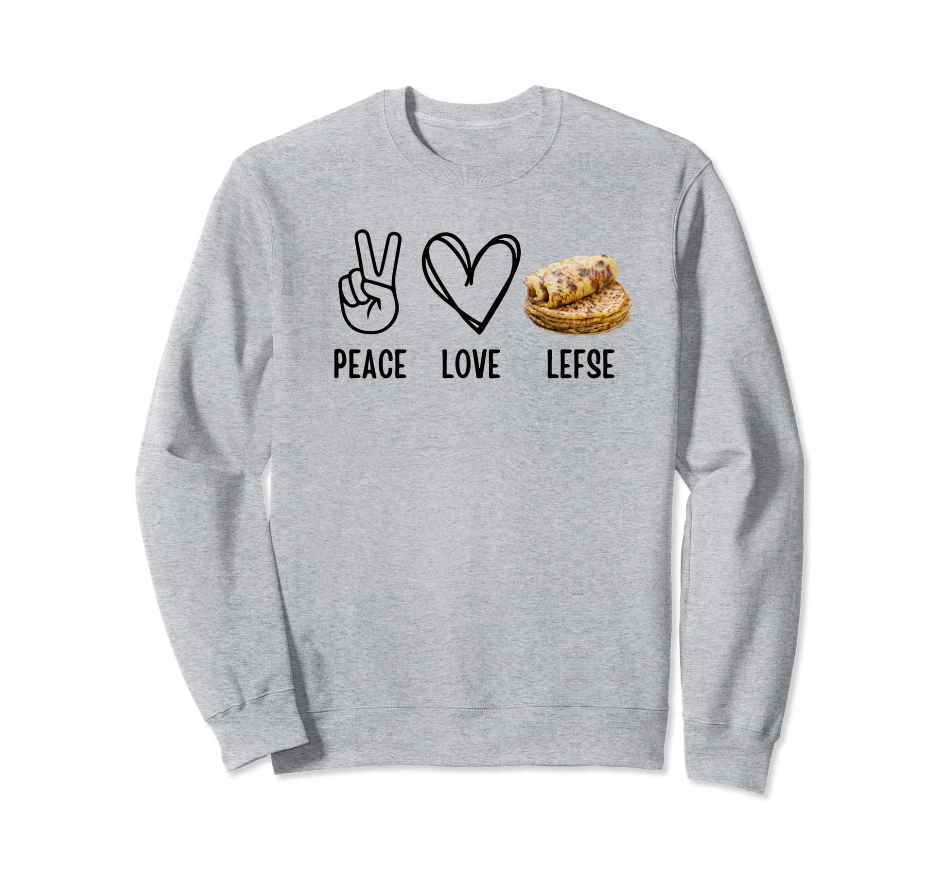 Norwegian Tortilla Peace Love Lefse Hoodie - Casual Everyday Wear Unisex - T-Shirt, Sweatshirt, Hoodie