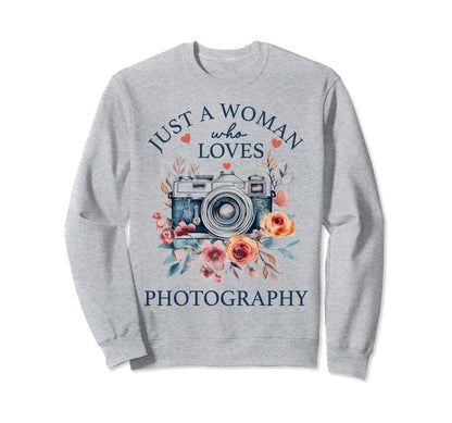 Photographer Camera Flowers Sweatshirt - Minimalist Print Unisex - T-Shirt, Sweatshirt, Hoodie