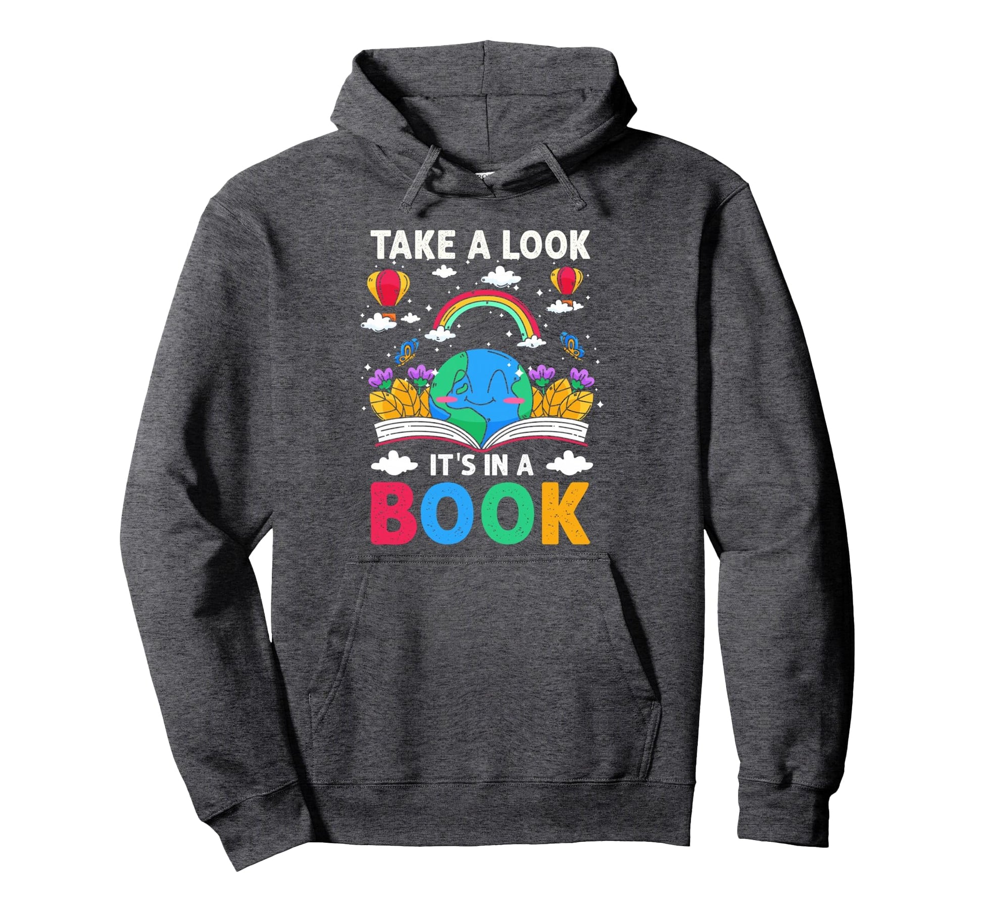 Take Its Book Reading Rainbow Hoodie - Custom Art Print Unisex - T-Shirt, Sweatshirt, Hoodie
