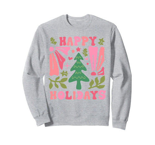 Christian Faith Boho Happy Holidays Sweatshirt - Graphic Print for Adults - T-Shirt, Sweatshirt, Hoodie