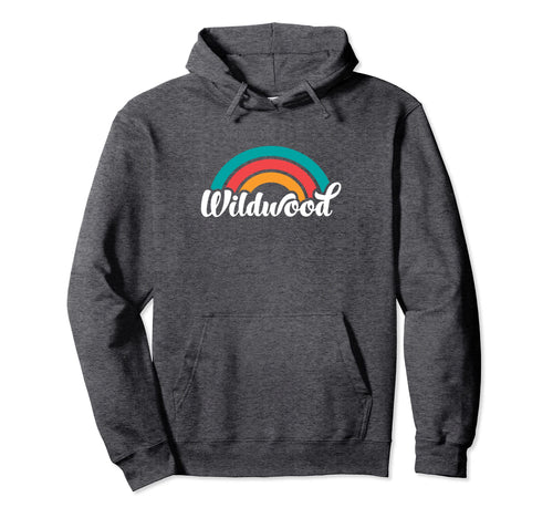 Wildwood Nj Script Rainbow Hoodie - Graphic Print Unisex - T-Shirt, Sweatshirt, Hoodie