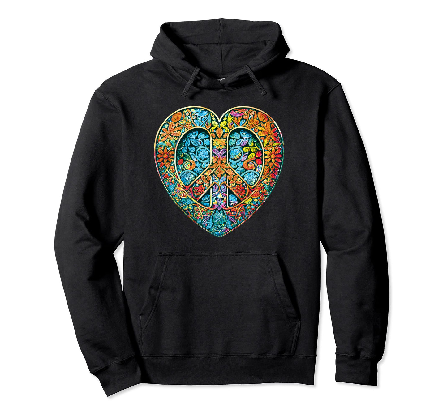 Peace And Love Hoodie - Graphic Print Men Women - T-Shirt, Sweatshirt, Hoodie