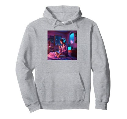 Anime Gamer Music Vaporwave Aesthetic Hoodie - Streetwear Style Unisex - T-Shirt, Sweatshirt, Hoodie