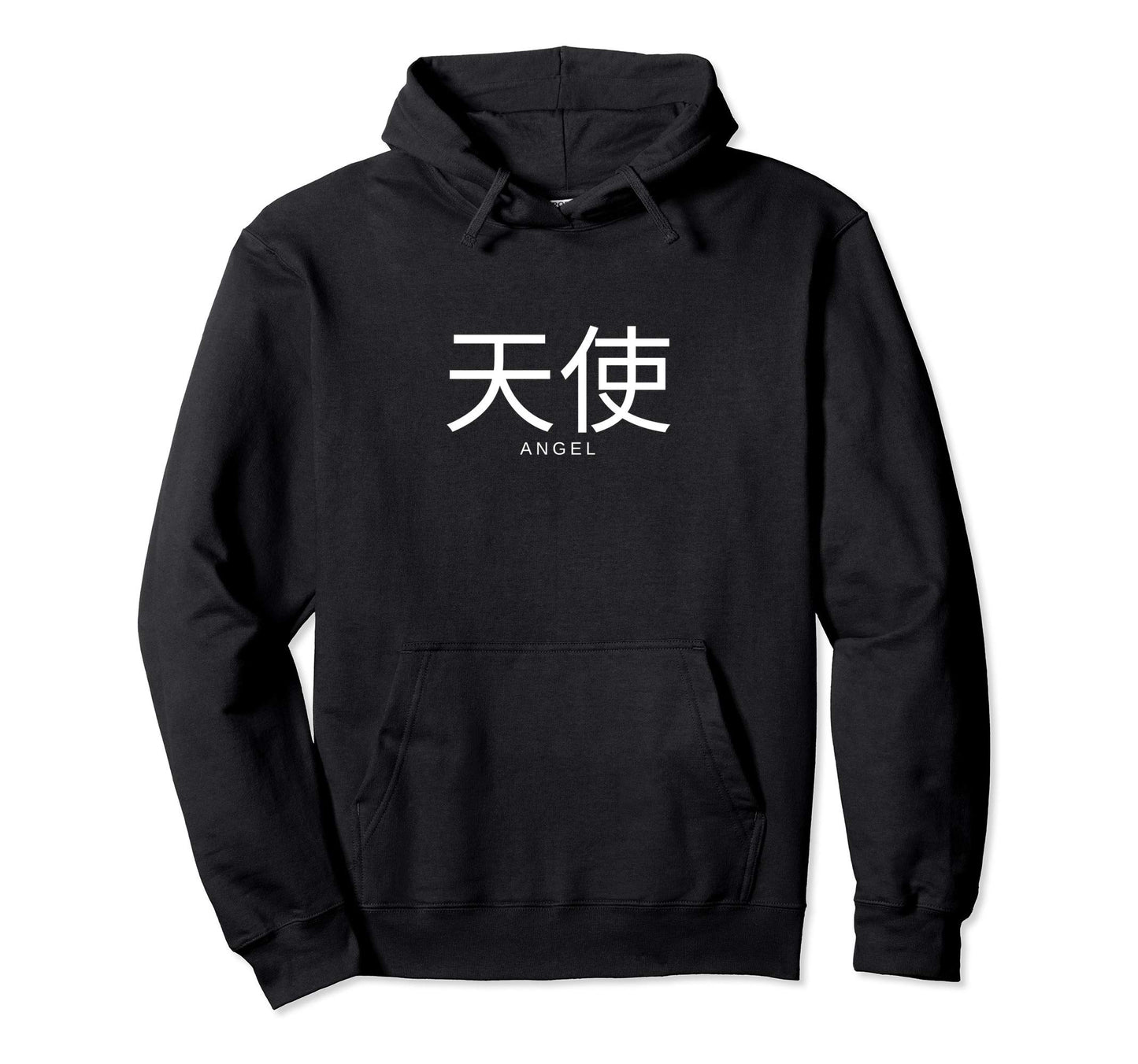 Angel Japanese Text Vaporwave Hoodie - Aesthetic Graphic Men Women - T-Shirt, Sweatshirt, Hoodie