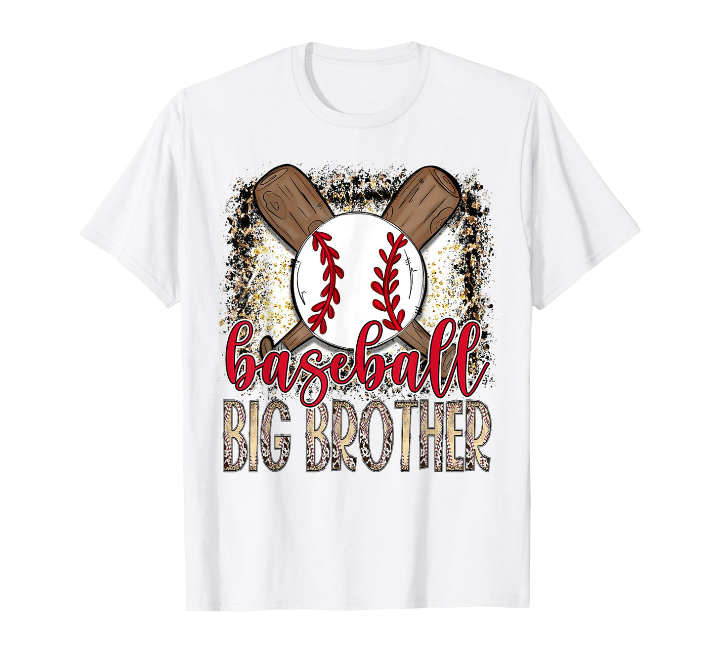 Baseball Big Brother Leopard Proud T-Shirt - Trendy Graphic for Adults - T-Shirt, Sweatshirt, Hoodie