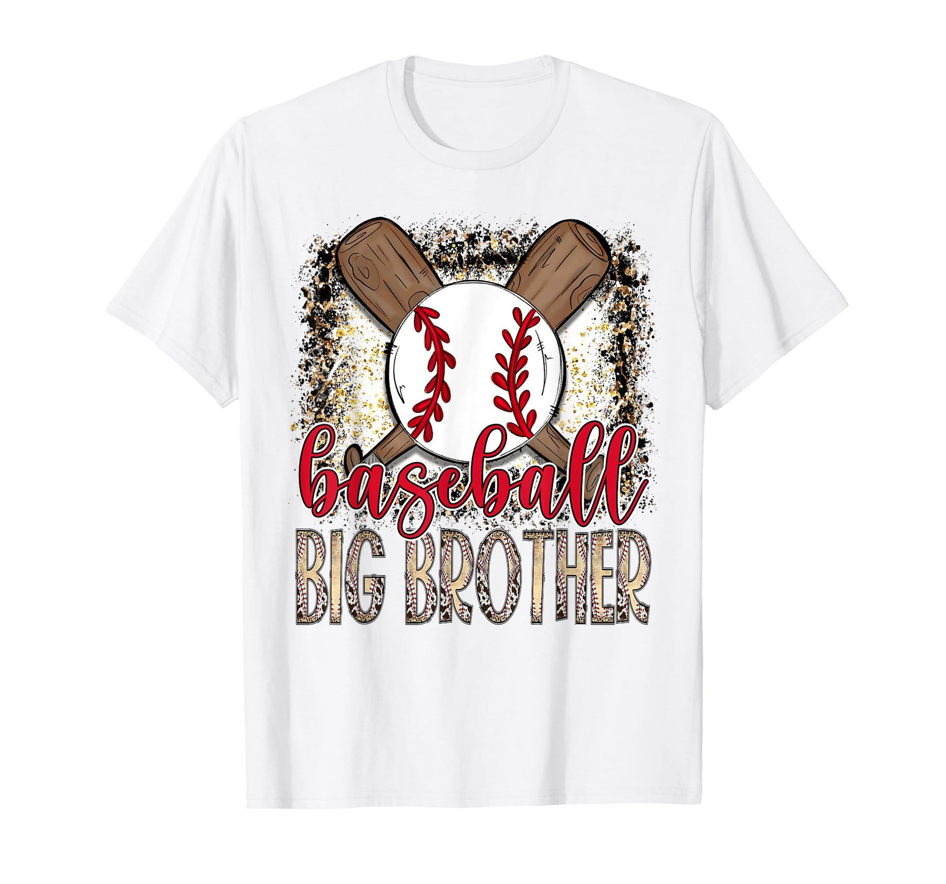 Baseball Big Brother Leopard Proud T-Shirt - Trendy Graphic for Adults - T-Shirt, Sweatshirt, Hoodie