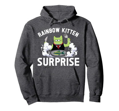 Cats Rainbow Kitten Surprise Eat Animals Hoodie - Unique Graphic Unisex - T-Shirt, Sweatshirt, Hoodie