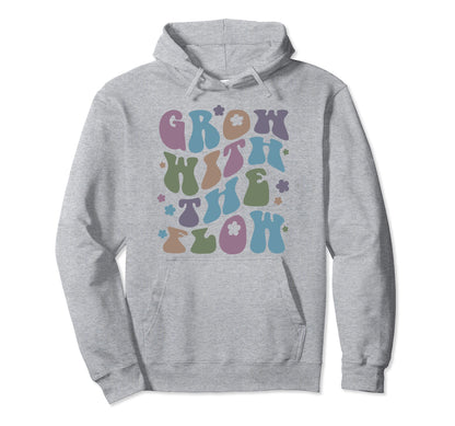 Grow Flow 70S Hippie Boho Hoodie - Aesthetic Graphic Men Women - T-Shirt, Sweatshirt, Hoodie
