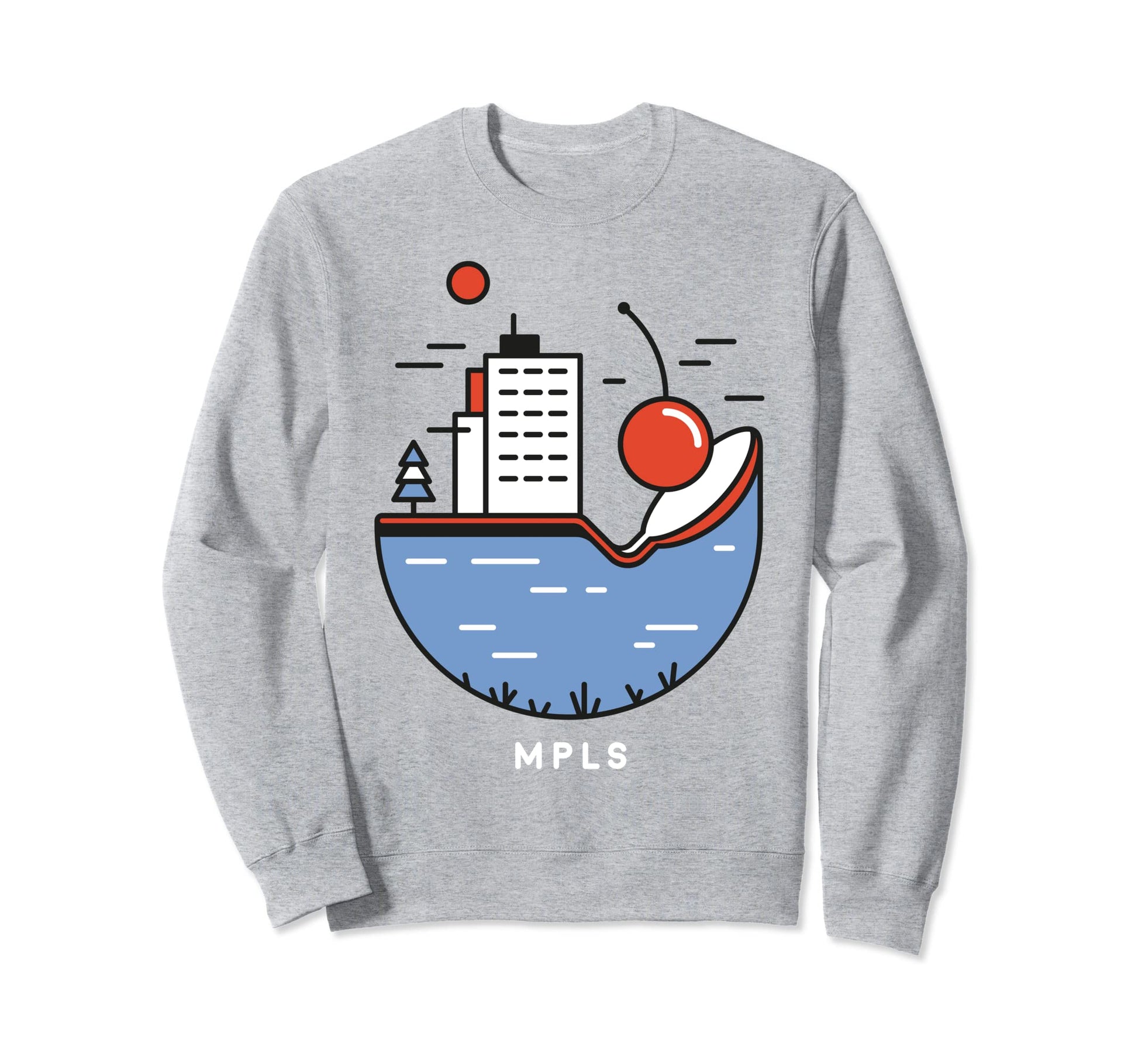 Minnesota Mpls Cherry Sweatshirt - Casual Everyday Wear Unisex - T-Shirt, Sweatshirt, Hoodie