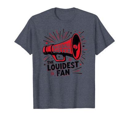 Baseball Sister Loudest Fan Megaphone T-Shirt - Novelty Apparel for Adults - T-Shirt, Sweatshirt, Hoodie