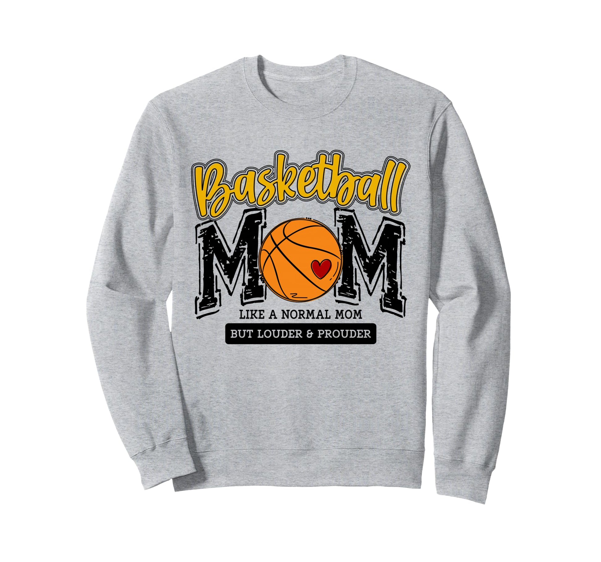 Basketball Mama Yellow Game Day Sweatshirt - Fun Novelty Design Unisex - T-Shirt, Sweatshirt, Hoodie