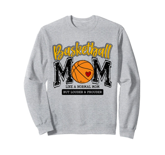 Basketball Mama Yellow Game Day Sweatshirt - Fun Novelty Design Unisex - T-Shirt, Sweatshirt, Hoodie