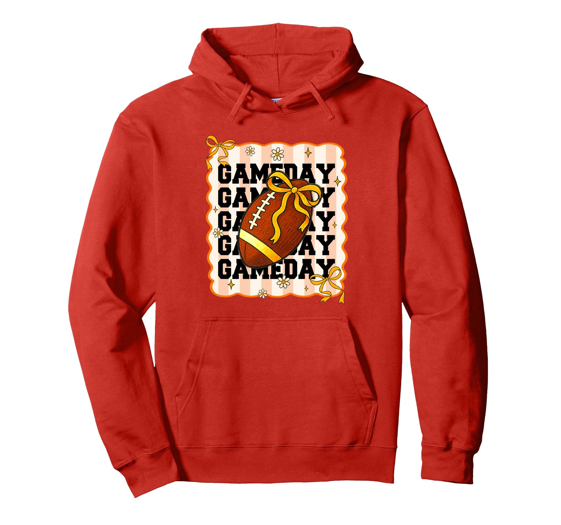 Football Coquette Bow Game Day American Hoodie - Graphic Print Unisex - T-Shirt, Sweatshirt, Hoodie