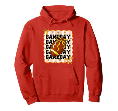 Football Coquette Bow Game Day American Hoodie - Graphic Print Unisex - T-Shirt, Sweatshirt, Hoodie