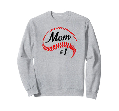 Baseball Softball 1 Baseball Mom Sweatshirt - Unique Graphic for Adults - T-Shirt, Sweatshirt, Hoodie