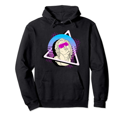 80S 90S Aesthetic Vaporwave Statue Hoodie - Aesthetic Graphic for Adults - T-Shirt, Sweatshirt, Hoodie