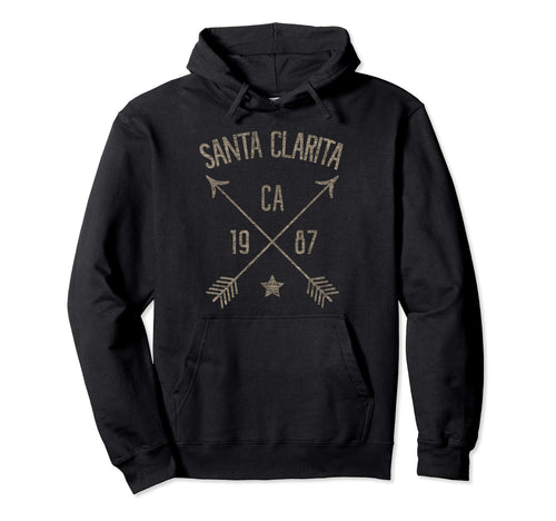 Santa Clarita California Distressed Hoodie - Streetwear Style for Adults - T-Shirt, Sweatshirt, Hoodie