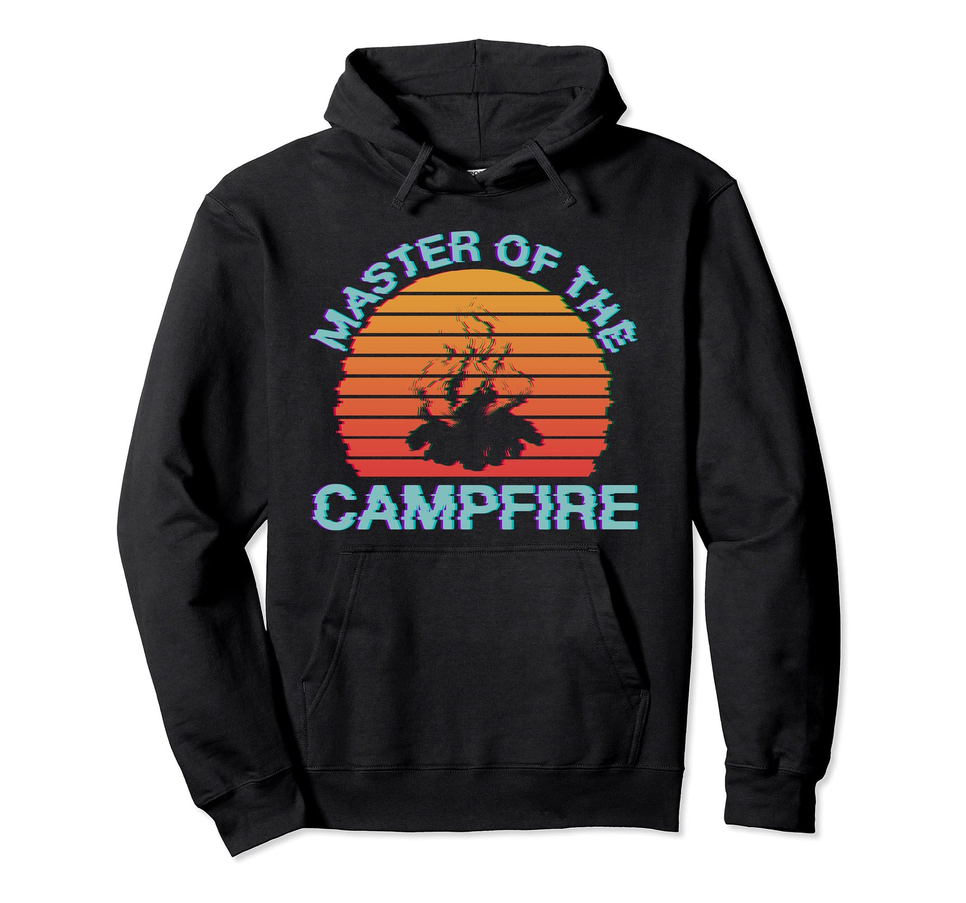 Master Campfire Camping Vaporwave Hoodie - Unique Graphic Men Women - T-Shirt, Sweatshirt, Hoodie