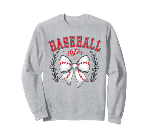 Baseball Sister Coquette Bow Cheer Sweatshirt - Streetwear Style Men Women - T-Shirt, Sweatshirt, Hoodie
